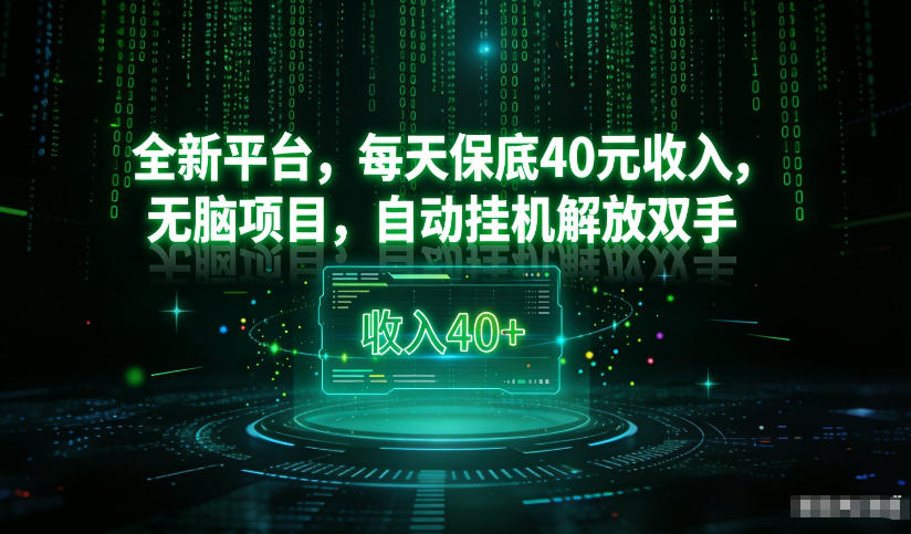 最新看广平台,每天保底30-4米,无脑项目,自动挂G解放双手