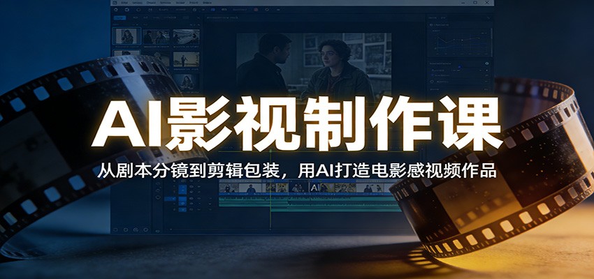 AI影视制作课:从剧本分镜到剪辑包装,用AI打造电影感视频作品