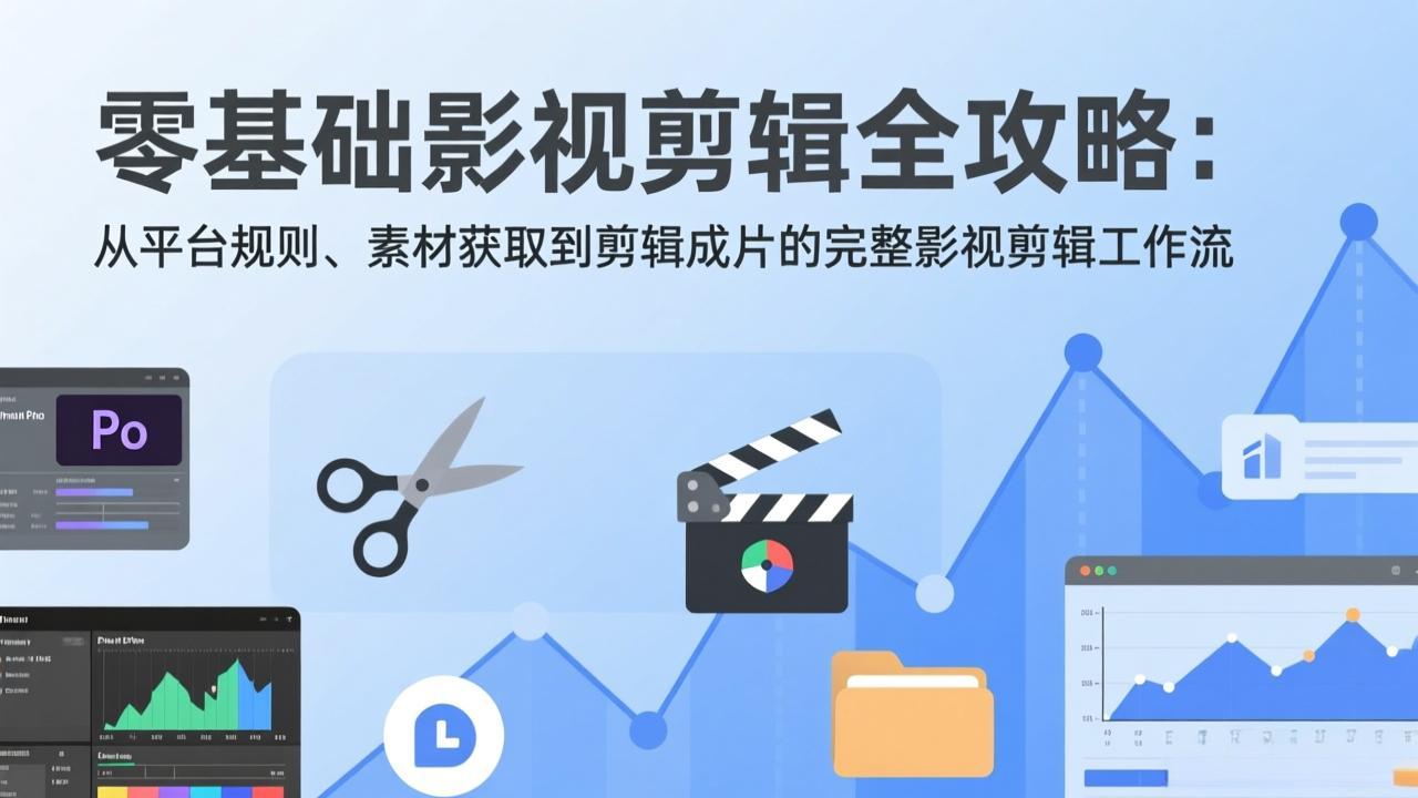 零基础影视剪辑全攻略:从平台规则、素材获取到剪辑成片的完整影视剪辑工作流