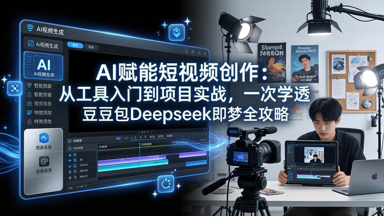AI赋能短视频创作:从工具入门到项目实战,一次学透豆包Deepseek即梦全攻略