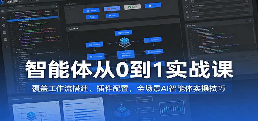 智能体从0到1实战课:覆盖工作流搭建、插件配置,全场景AI智能体实操技巧