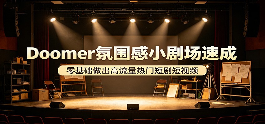 Doomer氛围感小剧场速成,零基础做出高流量热门短剧短视频