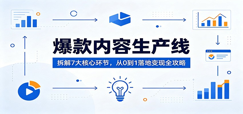 爆款内容生产线:拆解7大核心环节,从0到1落地变现全攻略