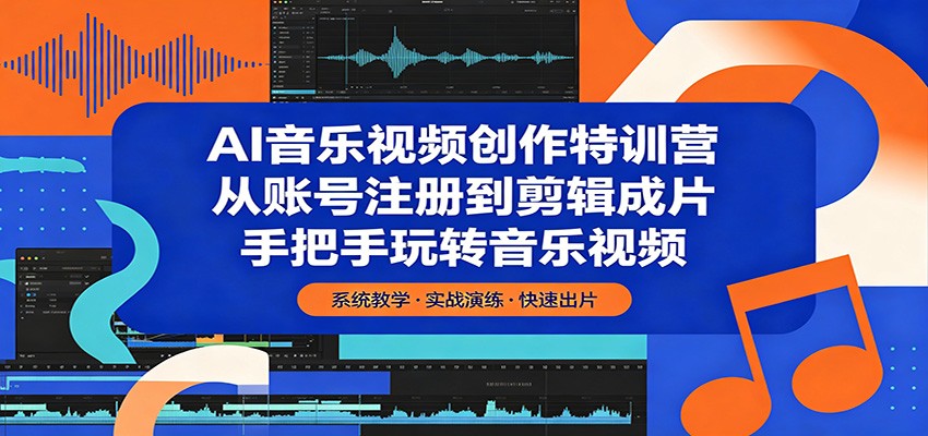 AI音乐视频创作特训营:从账号注册到剪辑成片,手把手玩转音乐视频