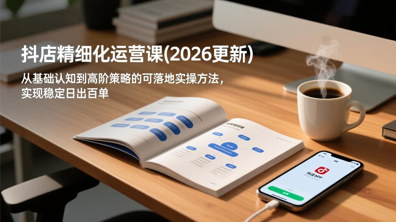 抖店精细化运营课(更新5月),从基础认知到高阶策略的可落地实操方法,实现稳定日出百单