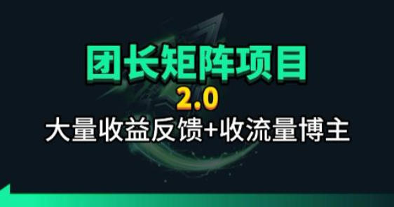 【团长合作2.0】视频矩阵项目