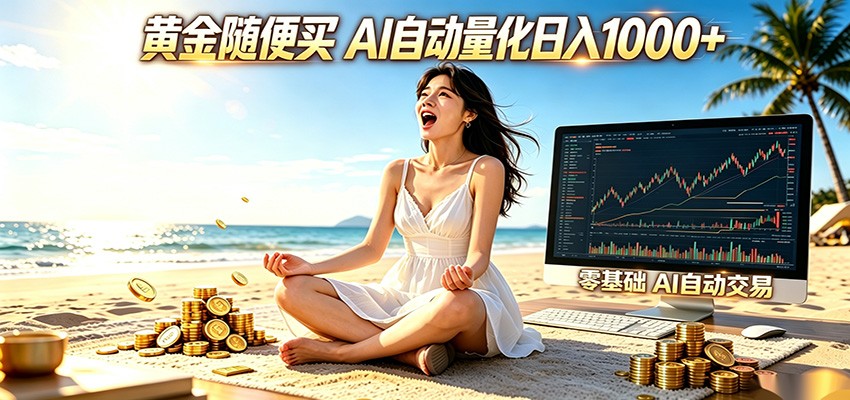 黄金随便买?AI自动外汇量化交易 在家当皇帝 日入1000+