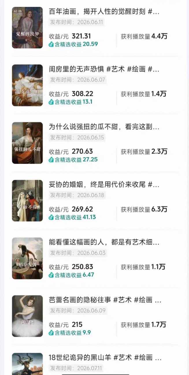 油画解说教学-398众筹来的技术:选题×对标×素材×文案×配音×剪辑×2天开精选×7天通9项权益