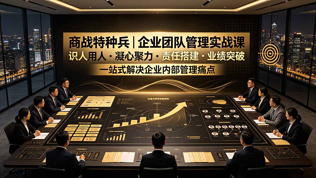 商战特种兵|企业团队管理实战课,识人用人・凝心聚力・责任搭建・业绩突破