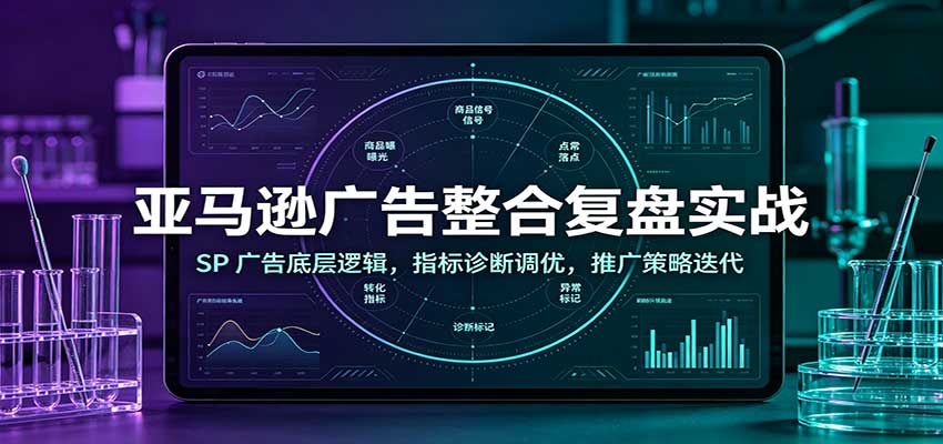 亚马逊广告整合复盘实战:SP广告底层逻辑,指标诊断调优,推广策略迭代 亚马逊广告整合复盘实战:SP广告底层逻辑,指标诊断调优,推广策略迭代