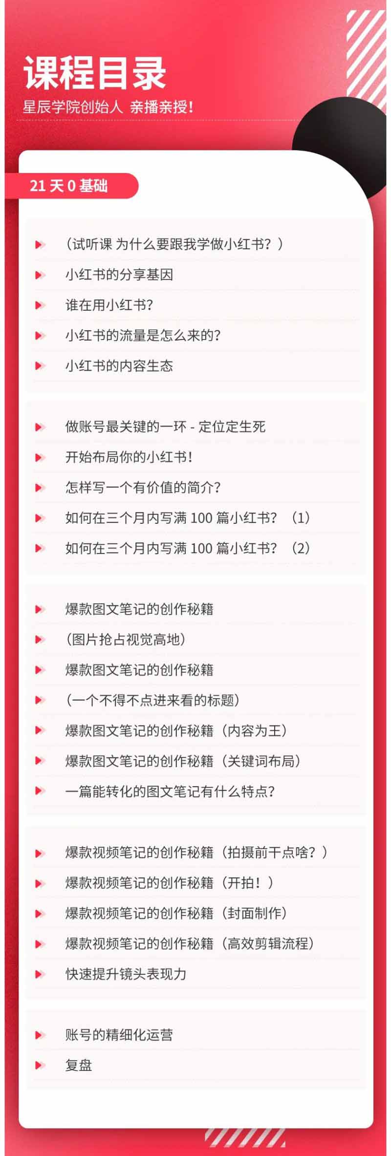 小红书21天图文视频爆款创作课:掌握选题、图片、标题、内容、关键词与脚本剪辑,建立持续创作体系