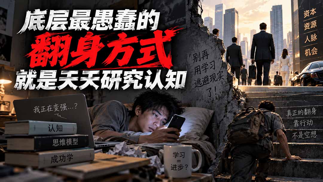 付费文章:底层最愚蠢的翻身方式就是天天研究认知