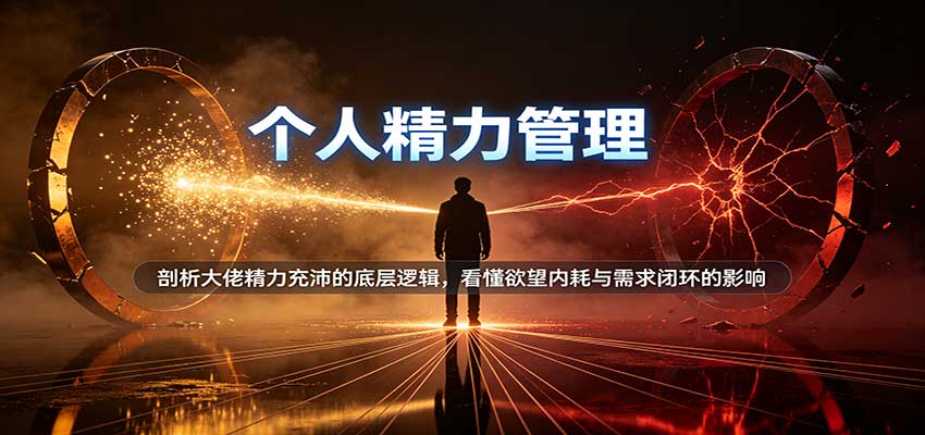 个人精力管理:剖析大佬精力充沛的底层逻辑,看懂欲望内耗与需求闭环的影响 个人精力管理:剖析大佬精力充沛的底层逻辑,看懂欲望内耗与需求闭环的影响