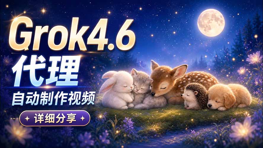 Grok 4.6 代理自动制作视频!从提示词到成片全流程详细分享|AI Agent 实操分享