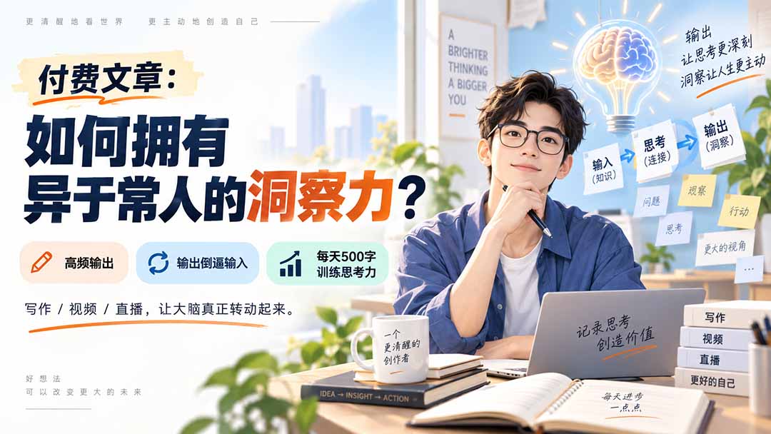 付费文章:如何拥有异于常人的洞察力?