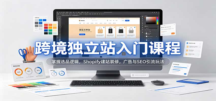 跨境独立站入门课程:掌握选品逻辑,Shopify建站装修,广告与SEO引流玩法 跨境独立站入门课程:掌握选品逻辑,Shopify建站装修,广告与SEO引流玩法