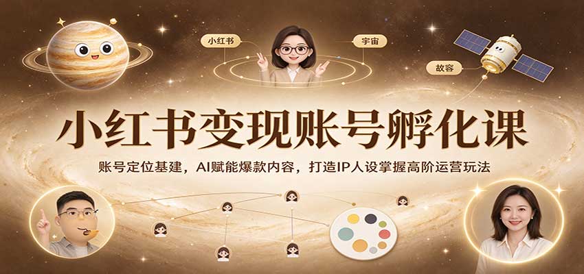 小红书变现账号孵化课:账号定位基建,AI赋能爆款内容,打造IP人设掌握高阶运营玩法 小红书变现账号孵化课:账号定位基建,AI赋能爆款内容,打造IP人设掌握高阶运营玩法