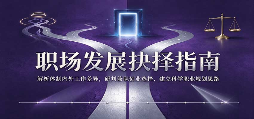 职场发展抉择指南:解析体制内外工作差异,研判兼职创业选择,建立科学职业规划思路 职场发展抉择指南:解析体制内外工作差异,研判兼职创业选择,建立科学职业规划思路