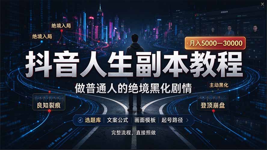 抖音爆火AI人生副本赛道,28作品涨粉33万粉丝,看完自己便可产出爆款
