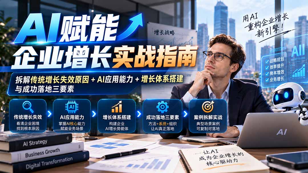 【无水印】AI赋能企业增长实战指南:拆解传统增长失效原因+AI应用能力+增长体系搭建与成功落地三要素