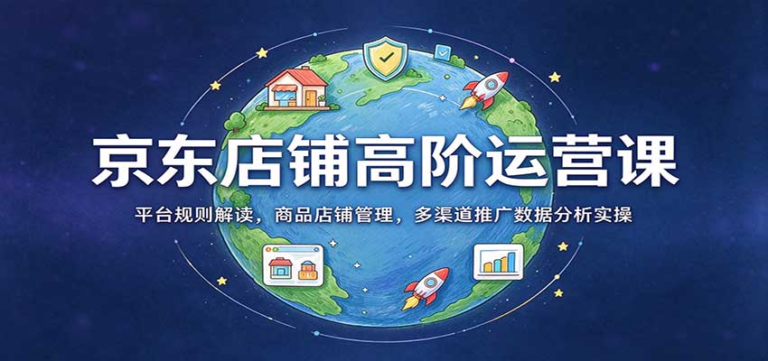 京东店铺高阶运营课:平台规则解读,商品店铺管理,多渠道推广数据分析实操 京东店铺高阶运营课:平台规则解读,商品店铺管理,多渠道推广数据分析实操