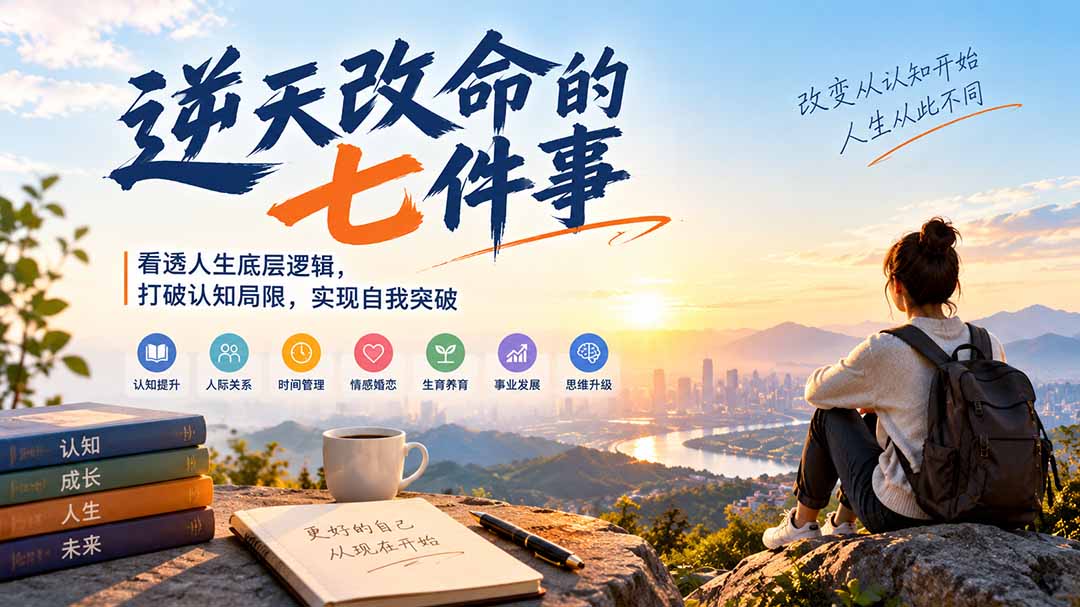 付费文章:逆天改命的七件事,看透人生底层逻辑,打破认知局限,实现自我突破