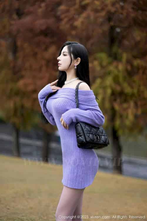 [XiuRen秀人网] No.6277 模特小蛮妖Yummy – 紫色长裙丝袜海南岛旅拍-初遇资源网