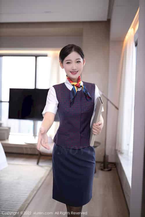 [秀人XiuRen] No.5922 模特唐安琪 – 空姐制服+应酬主题北京旅拍