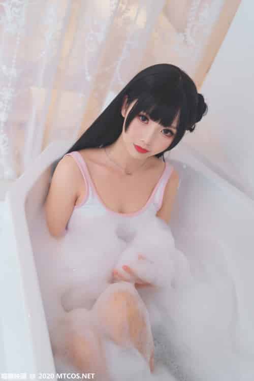 喵糖映画邻家小妹面饼仙儿死库水浴缸泡泡浴私房写真-初遇资源网