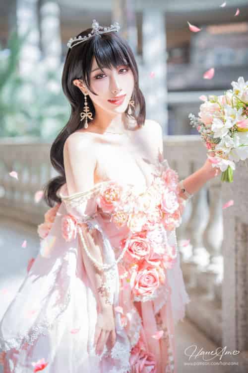 网络美女雨波HaneAme花仙子露肩长裙阳光系列性感写真-初遇资源网