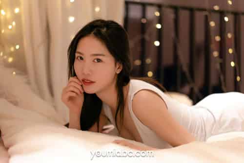 YOUMI尤美美女模特抖娘利世白色清凉服饰独居女主题性感写真