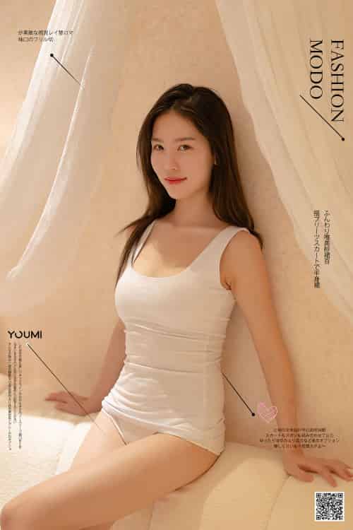 YOUMI尤美美女模特抖娘利世白色清凉服饰独居女主题性感写真-初遇资源网