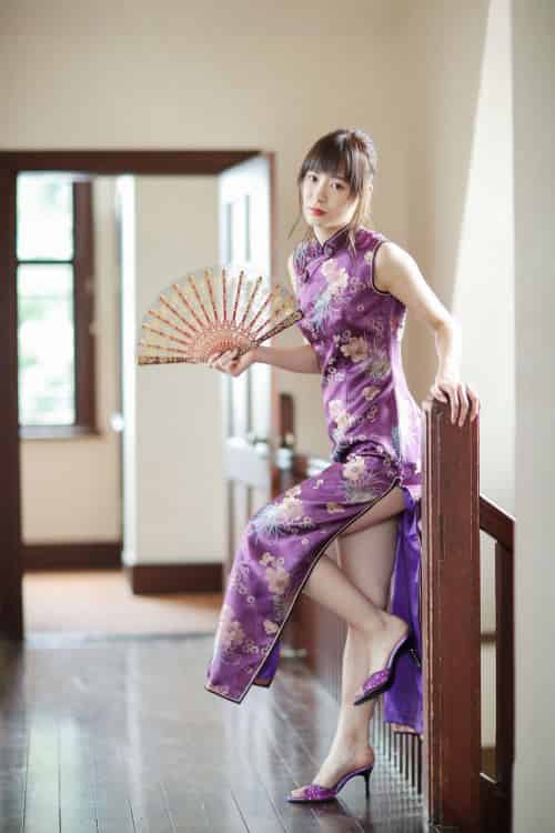 日本美女生田衣梨奈高开叉旗袍+海边比基尼系列性感写真-初遇资源网