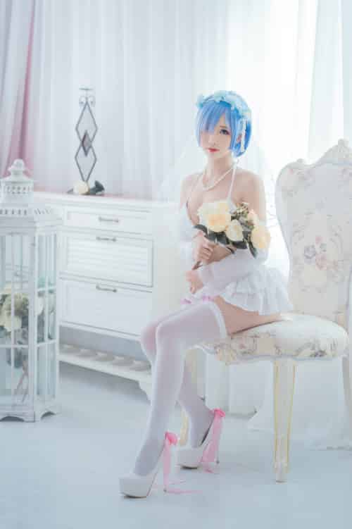 [Cosplay]面饼仙儿 – 花嫁蕾姆-初遇资源网