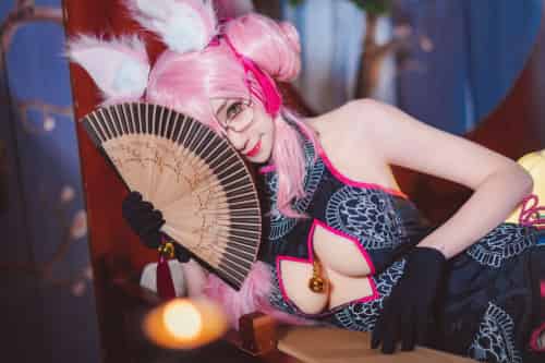 [Cosplay]南桃Momoko – 玉藻前旗袍-初遇资源网