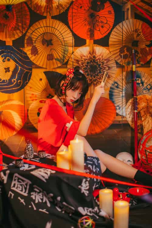 [Cosplay]疯猫ss -红色羽衣 