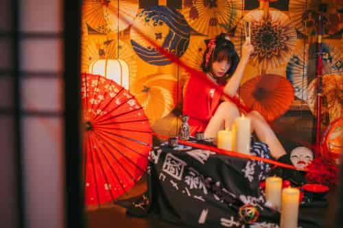 [Cosplay]疯猫ss -红色羽衣-初遇资源网