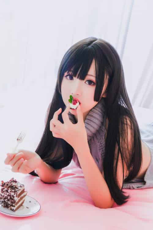 [Cosplay]面饼仙儿 – 露背毛衣-初遇资源网