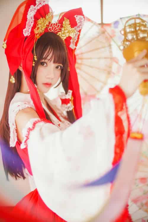 萝莉风COS 桜桃喵 – 灵梦 新年快乐-初遇资源网