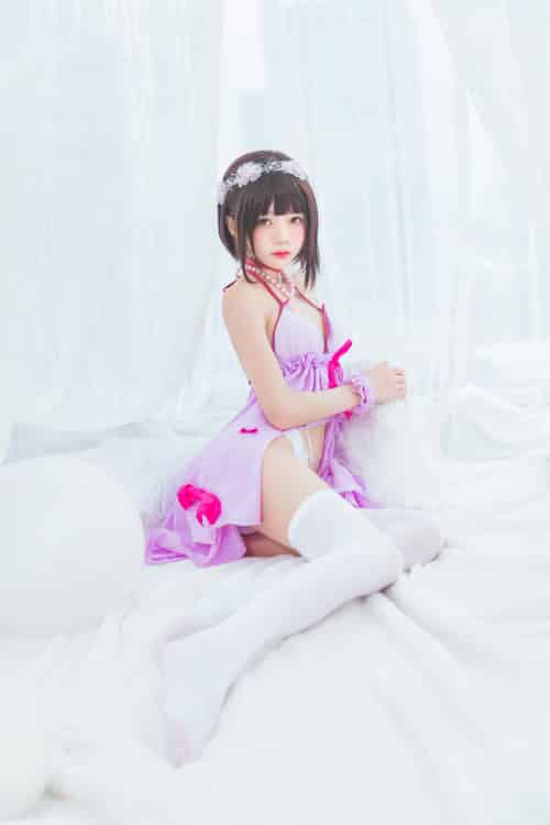 萝莉风COS 桜桃喵 – 加藤惠系列之小睡裙 
