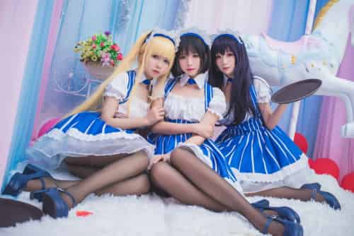白金Saki写真 – 女仆 
