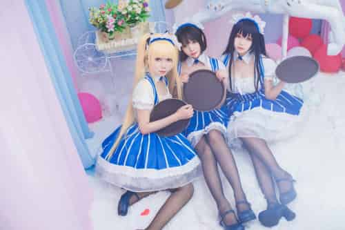 白金Saki写真 – 女仆 