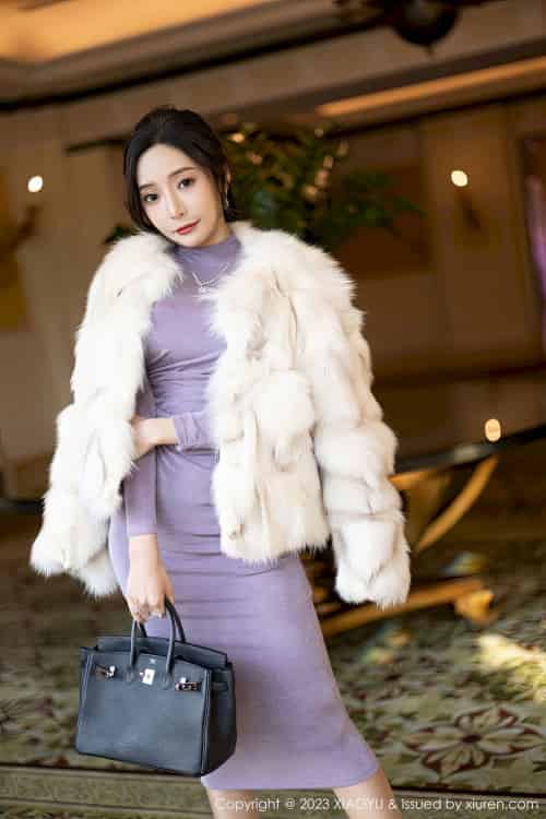 [语画界XIAOYU] Vol.947 女神王馨瑶yanni – 淡紫色收身连衣长裙性感写真-初遇资源网