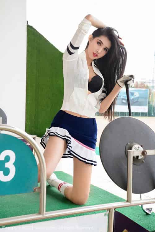 秀人网美女模特葛征Model高尔夫女郎制服系列江浙沪旅拍