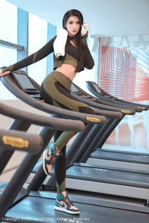 秀人网美女模特葛征Model紧身运动装+健身房主题性感写真