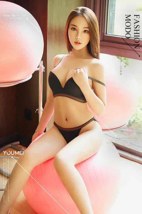 YOUMEI尤美运动美女陈圆圆健身房惹火娇躯内衣诱惑写真-初遇资源网
