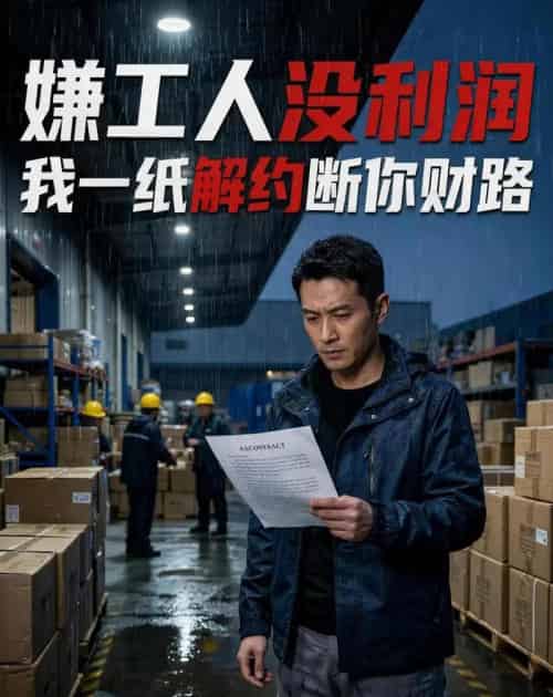 嫌工人没利润,我一纸解约断你财路 嫌工人没利润,我一纸解约断你财路