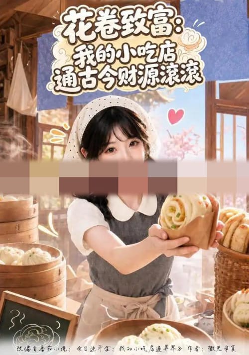 花卷致富：我的小吃店通古今财源滚滚（60集全）AI短剧-初遇资源网