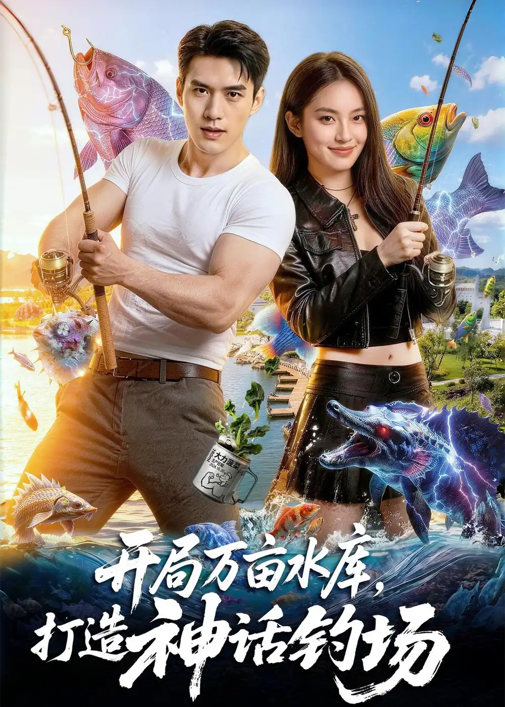 开局万亩水库打造神话钓场（70集）AI短剧-初遇资源网