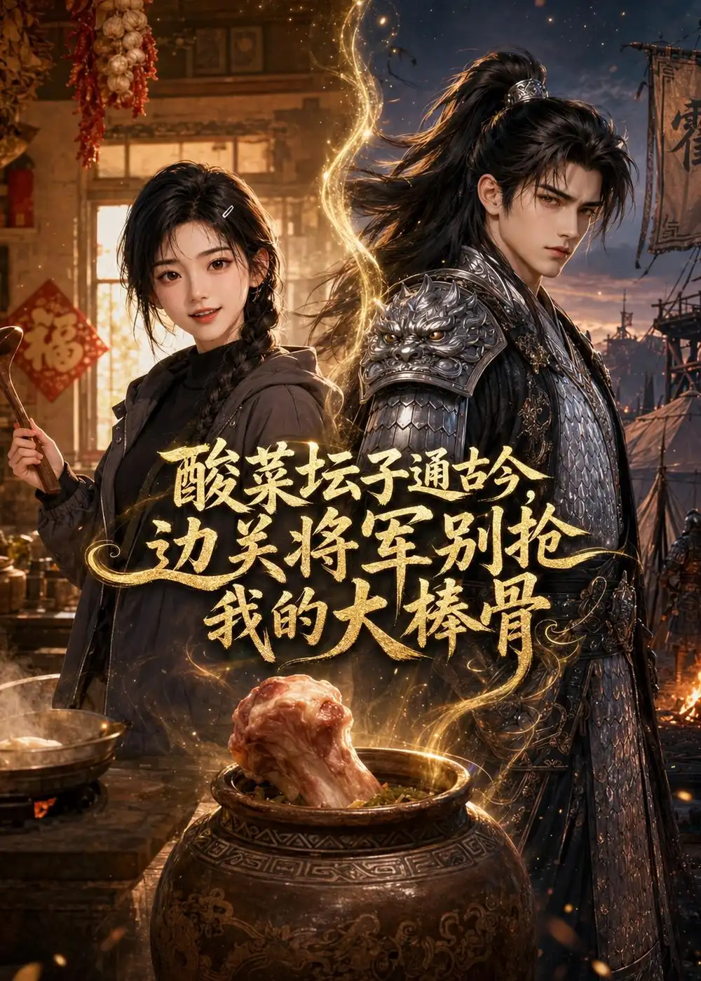 酸菜坛子通古今边关将军别抢我的大棒骨(34集)AI短剧-初遇资源网